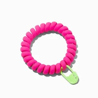 Rainbow Charm Spiral Hair Ties - 4 Pack
