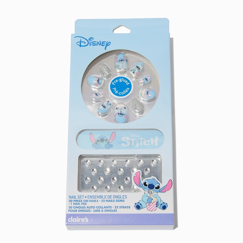 Disney Stitch Claire's Exclusive Slumber Press On Faux Nail Set - 20 Pack