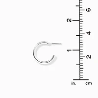Silver-tone 20mm Hoop Earrings