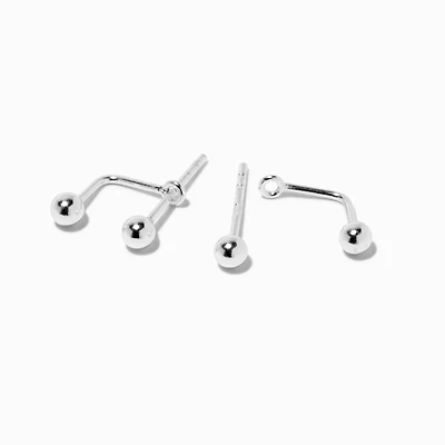 C LUXE by Claire's Sterling Silver Front & Back Ball Stud Earrings