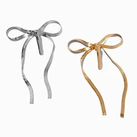 Mixed Metal Bow Hair Sticks - 2 Pack