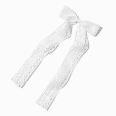 Lace Satin Hair Bow Clip