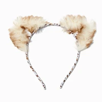 Furry Snow Leopard Ear Headband