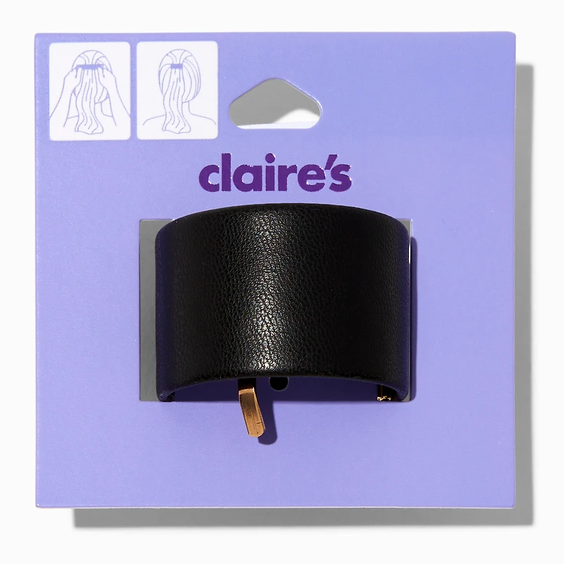 Black Snap-On Ponytail Holder Hair Tie