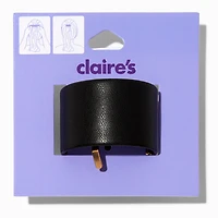 Black Snap-On Ponytail Holder Hair Tie