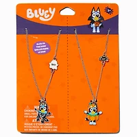 Bluey Best Friends Halloween Glow in the Dark Pendant Necklace Set - 2 Pack