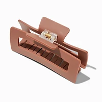 Matte Brown Rectangular Hair Claw
