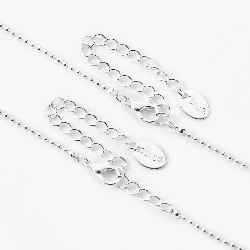 Best Friends Glitter Tie-Dye Split Heart Necklaces - 2 Pack