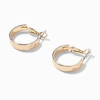 Gold-tone 20mm Flat Hoop Earrings