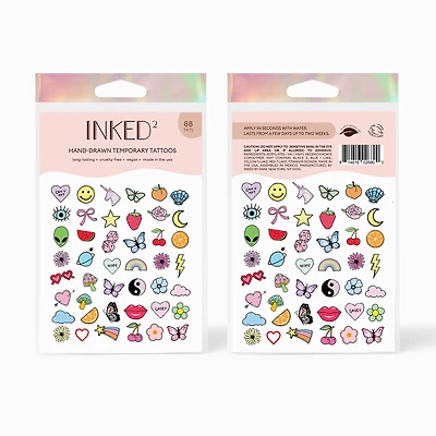 INKED2 Nostalgia Pack Temporary Tattoos