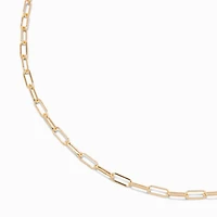 Gold-tone Medium Paperclip Stackable Chain Necklace