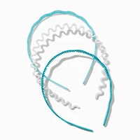 Claire's Club Blue Wavy Mixed Headbands - 3 Pack