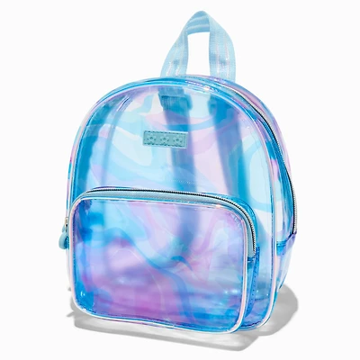 Claire's Club Blue & Purple Clear Small Backpack
