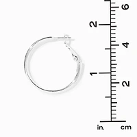 Silver-tone 30mm Hoop Earrings