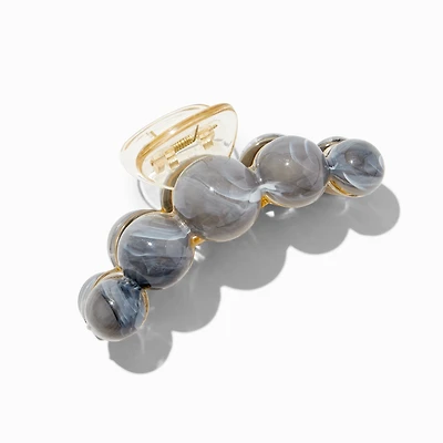 Marbleized Black Medium Hair Claw