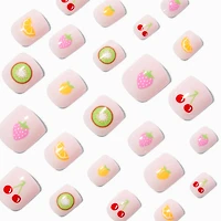 Fruit Salad Square Press On Faux Nail Set - 24 Pack