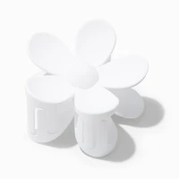 White Matte Flower Hair Claw