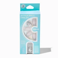 Daisy Bling Squoval Vegan Faux Nail Set - 24 Pack