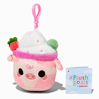 #Plush Goals by Cuddle Barn® 3'' Strawberry Mooshake Plush Bag Clip