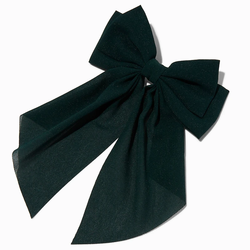 Dark Green Hair Bow Clip