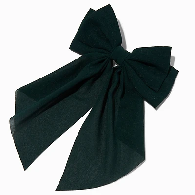Dark Green Hair Bow Clip