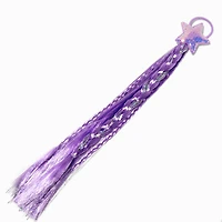 Claire's Club Purple Star Braid Faux Hair Tie