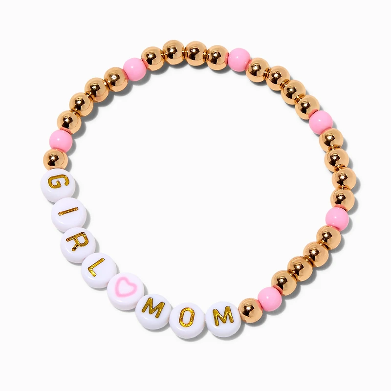 "Girl Mom" Beaded Stretch Bracelet