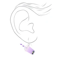 Purple Bubble Tea Drop Earrings