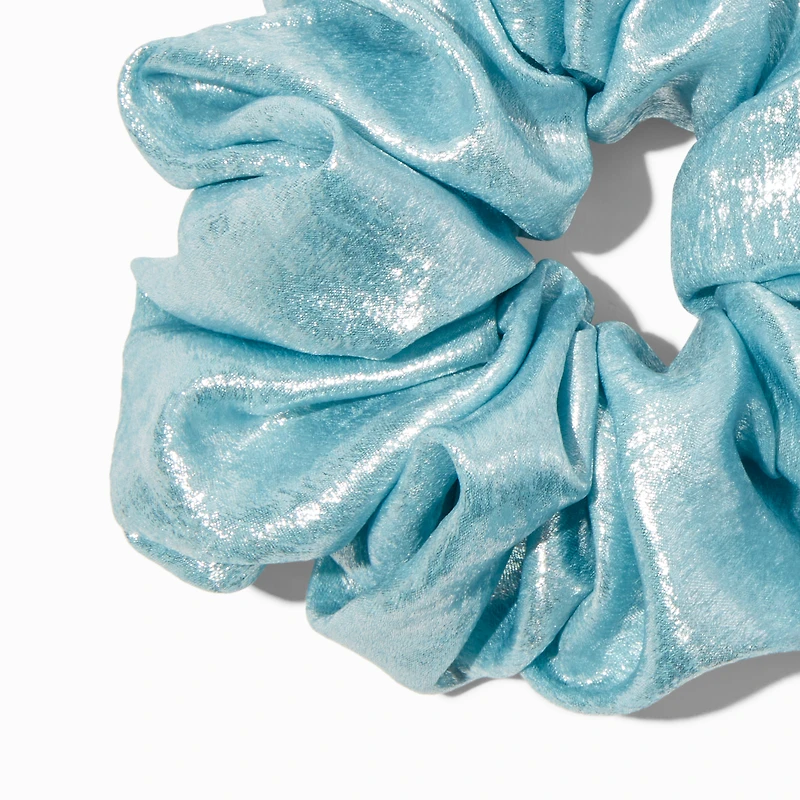 Giant Satin Light Blue Hair Scrunchie