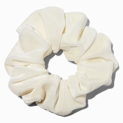 White Velvet Hair Scrunchie