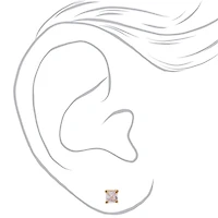 C LUXE by Claire's 18kt Gold Plated Cubic Zirconia 5mm Square Stud Earrings