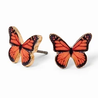 Monarch Butterfly Stud Earrings