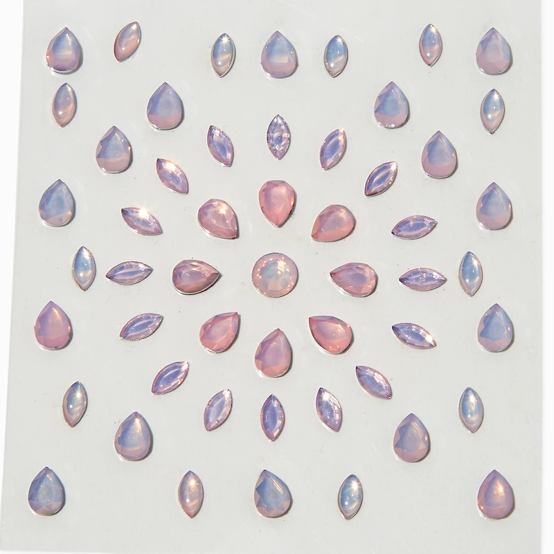 Pink & Purple Teardrop Assorted Hair Gems - 80 Pack