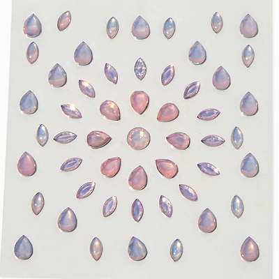 Pink & Purple Teardrop Assorted Hair Gems - 80 Pack