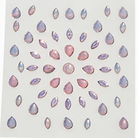 Pink & Purple Teardrop Assorted Hair Gems - 80 Pack
