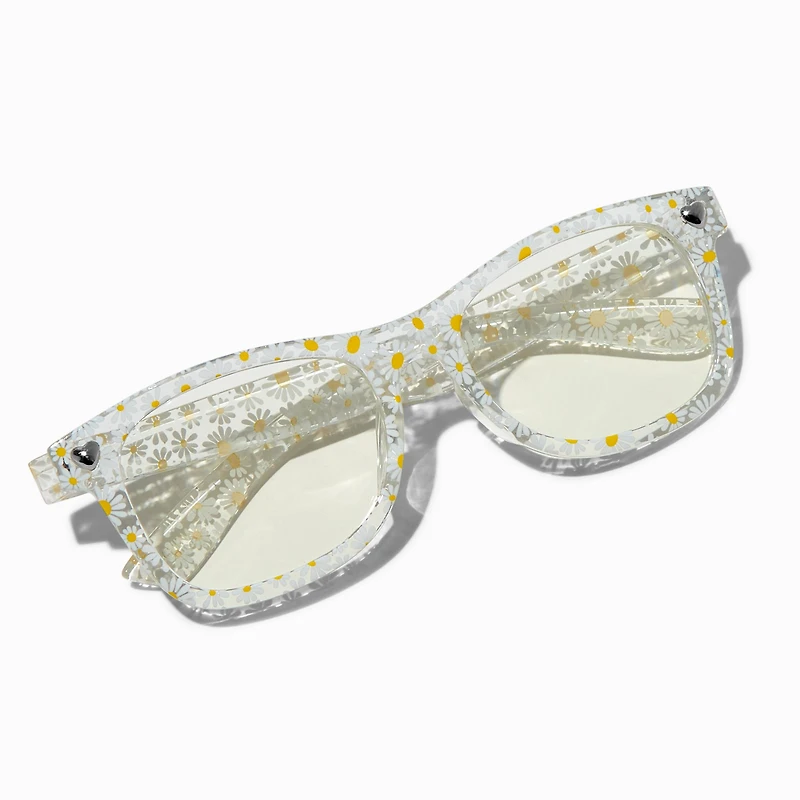 Claire's Club Daisy Rectangular Clear Lens Frames