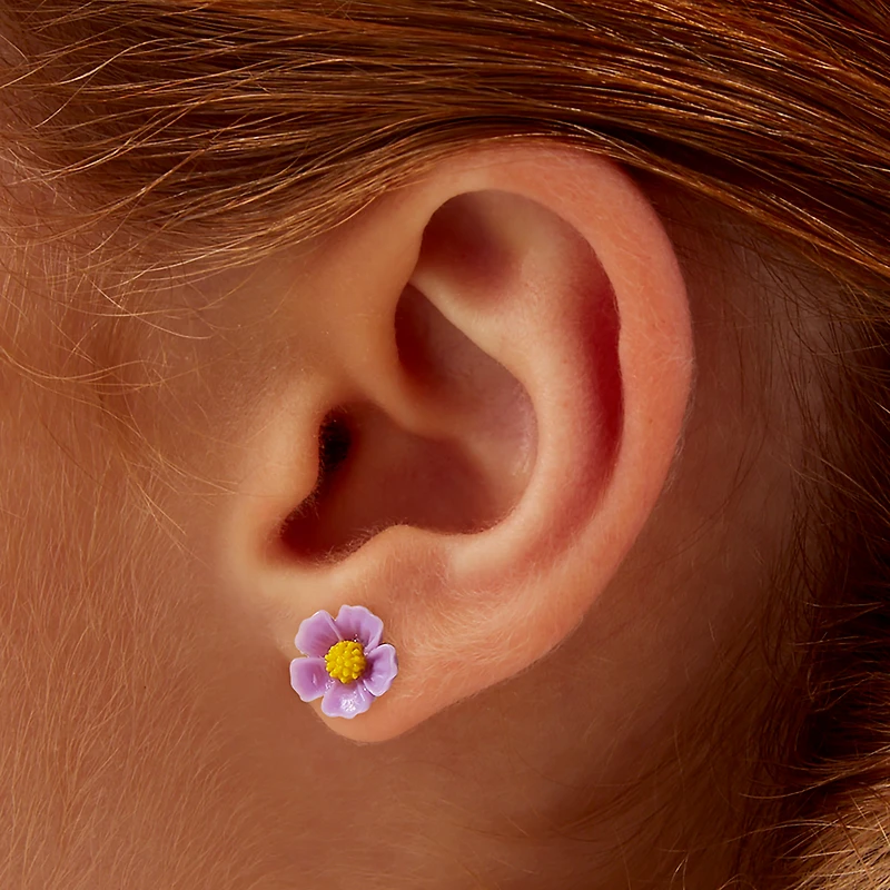 Carved Flower Earrings