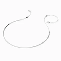 Silver-tone Basic Snake Chain Necklace
