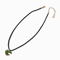 Best Friends Mood Lock & Key Pendant Black Cord Necklaces - 2 Pack