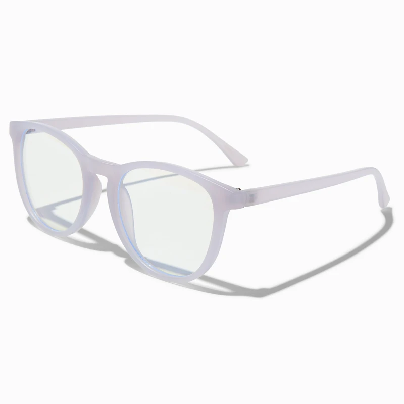 Solar Blue Light Reducing Matte Oval Clear Lens Frames