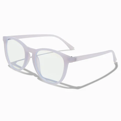 Solar Blue Light Reducing Matte Oval Clear Lens Frames