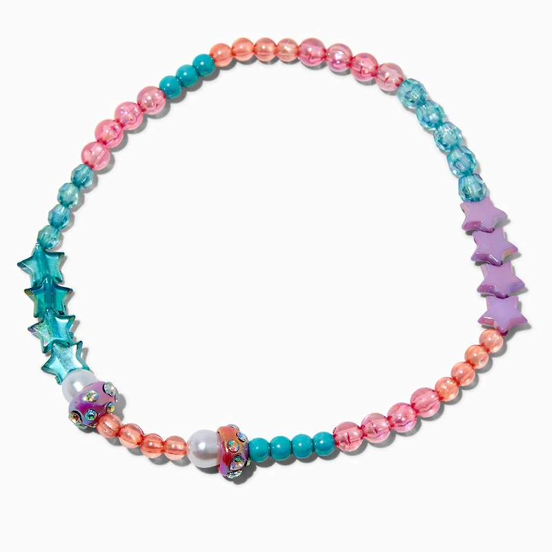 Claire's Club Star & Mushroom Beaded Stretch Necklace