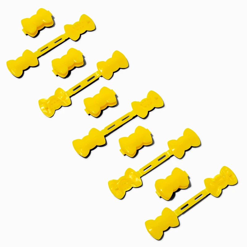 Confidence™ by Gabby Goodwin Gabby Bows Yellow Bows Double-Faced Double Snap Hair Clips - 10 Pack