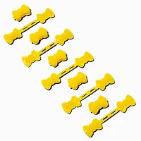 Confidence™ by Gabby Goodwin Gabby Bows Yellow Bows Double-Faced Double Snap Hair Clips - 10 Pack