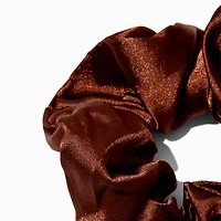 Chocolate Brown Satin Hair Scrunchie