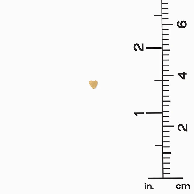 C LUXE by Claire's Gold-tone Titanium Micro Heart Flat Back Stud Earrings
