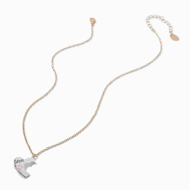 Best Friends Mom & Daughter Hearts Pendant Necklaces - 2 Pack