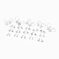 Silver-tone Summertime Sea Life Earrings Set