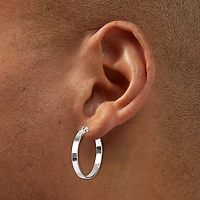 Silver-tone 20mm Hoops