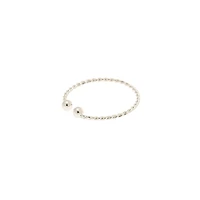 Silver-tone Stainless Steel Braided Faux Nose Ring